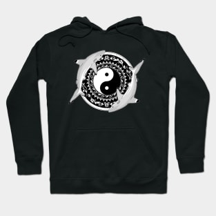 Yin and Yang Blacktip Reef Sharks Hoodie